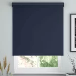 Dark Blackout Roller Window Blinds installed on a window