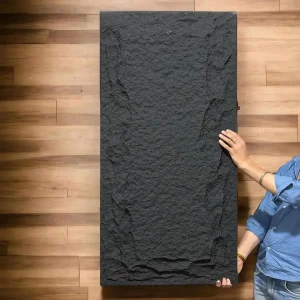 Mushroom PU Stone Panel in Graphite Color