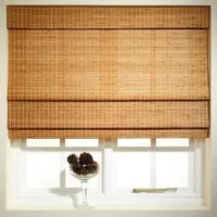Bamboo Chicks Blinds mounted in white window